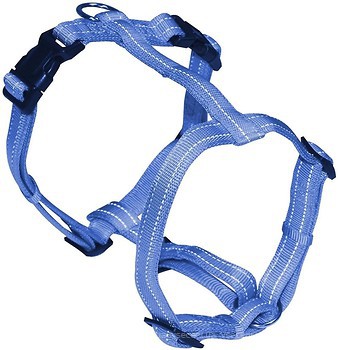 Фото Croci Шлея Soft Reflective H-Harness 35-50 см / 15 мм blue