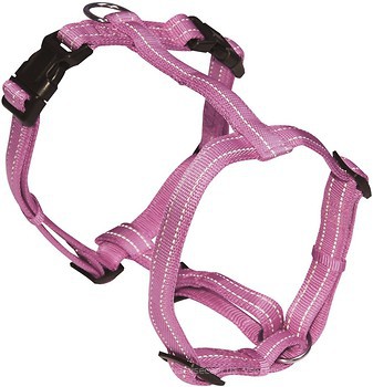 Фото Croci Шлея Soft Reflective H-Harness 35-50 см / 15 мм pink