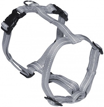 Фото Croci Шлея Soft Reflective H-Harness 50-65 см / 20 мм grey