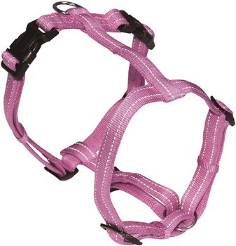 Фото Croci Шлея Soft Reflective H-Harness 65-80 см / 25 мм pink