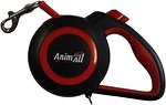 Фото AnimAll Поводок-рулетка ленточная Reflector 3 м / 15 кг красно-черная (143542)