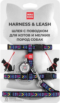 Фото Collar Шлея з повідцем Waudog Nylon 20-30 см / 25-40 см / 10 мм (5488)