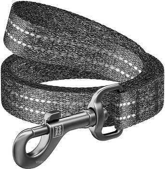 Фото Collar Повідок класичний Waudog Re-cotton 5 м / 25 мм сірий (401711)