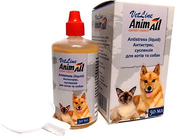 Фото AnimAll Антистрес для собак і кішок VetLine Antistress 50 мл