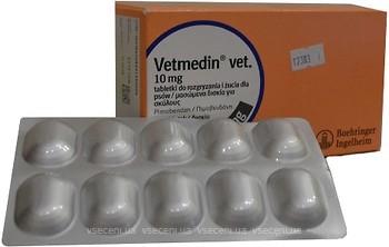 Фото Boehringer Ingelheim Таблетки Ветмедин (Vetmedin) 10 мг, 10 шт