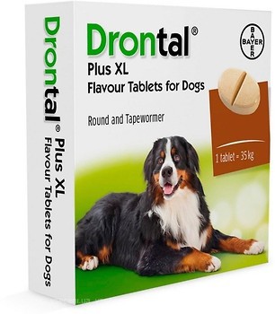 Фото Bayer Таблетки Дронтал Плюс XL (Drontal Plus XL) 2 шт