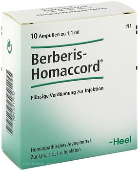 Фото Heel Раствор Раствор Берберис-Гомаккорд (Berberis-Homaccord) 5 мл, 1 шт