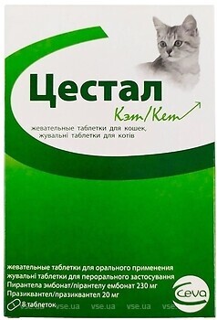 Фото Ceva Таблетки Цестал Кет (Cestal Cat) 1 шт