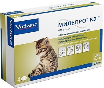 Фото Virbac Пігулки Мільпро (Milpro) 0.5-2 кг, 1 шт