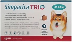 Фото Zoetis Таблетки Симпарика Трио (Simparica Trio) 24 мг, 10-20 кг 3 шт