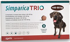 Фото Zoetis Таблетки Симпарика Трио (Simparica Trio) 72 мг, 40-60 кг 3 шт