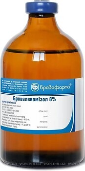 Фото Бровафарма Розчин Бровалевамізол 8%, 100 мл