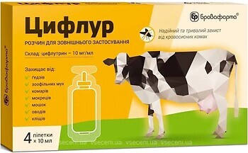 Фото Бровафарма Раствор Цифлур 10 мл, 4 шт