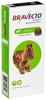 Фото Bravecto Пігулки від кліщів і бліх для собак 10-20 кг