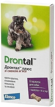 Фото Elanco Пігулки Дронтал Плюс (Drontal Plus) 1 шт