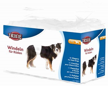 Фото Trixie Пояс гігієнічний Diapers for Male Dogs L-XL 60-80 см 12 шт. (23643)