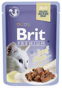 Фото Brit Premium Cat Pouch Beef Fillets in Jelly 85 г