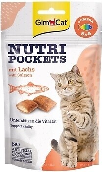 Фото GimCat Nutri Pockets Salmon & Omega 3&6 60 г (400730)