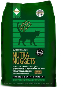 Фото Nutra Nuggets Indoor Hairball Control Formula 10 кг