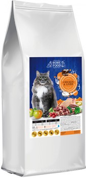 Фото Home Food Сухий корм для дорослих кішок Курка і лівер 10 кг