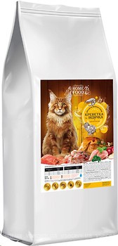 Фото Home Food Сухий корм для дорослих кішок Індичка і креветка 10 кг