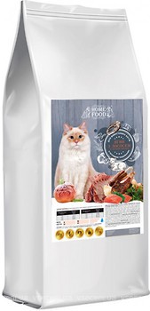 Фото Home Food Сухий корм для дорослих кішок Ягня і лосось 10 кг