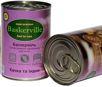 Фото Baskerville Консервированный корм с уткой и индейкой 400 г