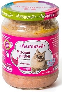 Фото Леопольд М'ясний раціон з індичкою 460 г