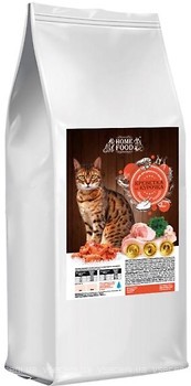 Фото Home Food Сухий корм для дорослих кішок Курка і креветка 400 г