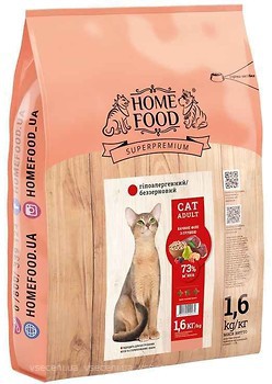 Фото Home Food Сухий корм для дорослих кішок Качине філе з грушею 1.6 кг