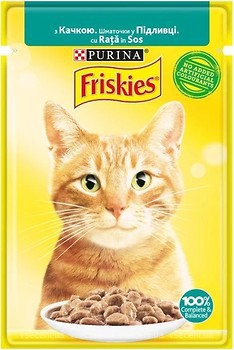 Фото Friskies Консервований корм з качкою в підливі 26x85 г