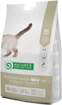 Фото Nature's Protection Sterilised Junior Poultry with Krill 7 кг