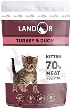 Фото Landor Kitten Turkey and Duck 85 г