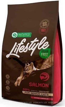 Фото Nature's Protection Lifestyle Grain Free Salmon Senior Cats 400 г