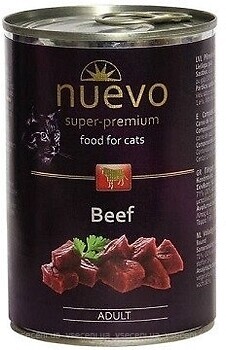 Фото Nuevo Консервований корм для кішок з яловичиною 400 г