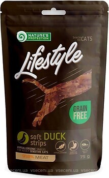 Фото Nature's Protection Lifestyle Soft Strips Duck 75 г