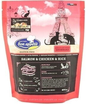 Фото Bon Appetit Gourmand Cat Salmon, Chicken & Rice 400 г