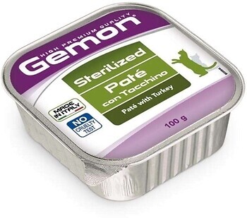 Фото Gemon Adult Sterilized Pate with Turkey 100 г