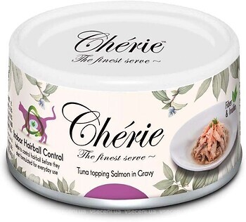 Фото Cherie Hairball Control Tuna topping Salmon in Gravy 80 г