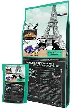 Фото Bon Appetit Adult Urinary Cat Salmon, Chicken & Rice 12 кг
