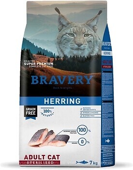 Фото Bravery Sterelized Adult Cat Herring 7 кг