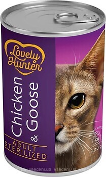 Фото Lovely Hunter Adult Cat Sterilised with Chicken & Goose 400 г