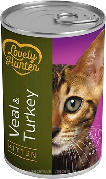 Фото Lovely Hunter Kitten with Veal & Turkey 400 г