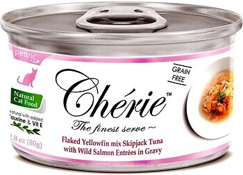 Фото Cherie Signature Gravy mix Skipjack Tuna with Wild Salmon Entrees 80 г