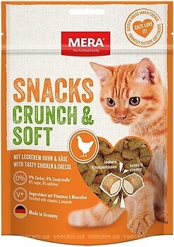 Фото Mera Snacks Crunch & Soft with Chicken & Cheese 200 г