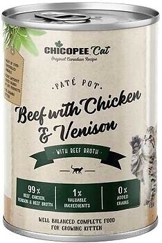 Фото Chicopee Kitten Beef With Chicken & Venison 400 г