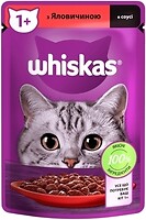 Фото Whiskas Консервированный корм с говядиной в соусе 85 г