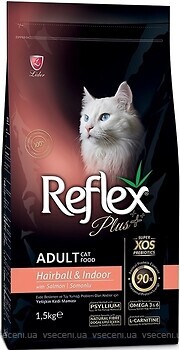 Фото Reflex Plus Adult Cat Hairball & Indoor Salmon 1.5 кг