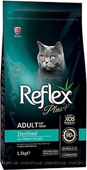 Фото Reflex Plus Adult Cat Sterilised Chicken 1.5 кг