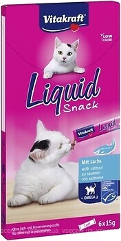 Фото Vitakraft Liquid Snack Lachs & Omega 3 6x15 г (16423)